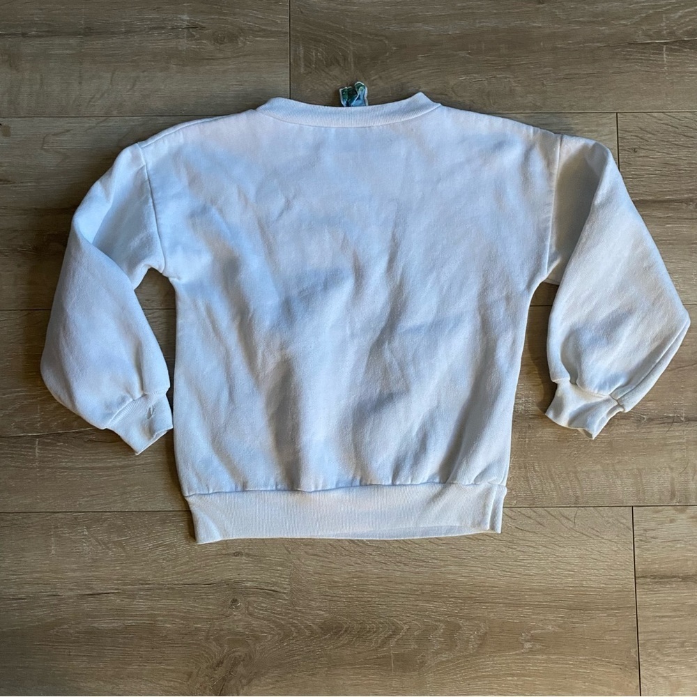 Vintage sweater girls Blowing Bubbles pullover 1980s glam cute - Picture 6 of 6